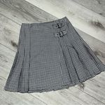 EXPRESS Vintage Gingham Pleated Mini Skirt Small Photo 0