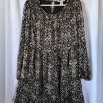 Sabrina Lauren size large black multicolored babydoll dress Photo 4