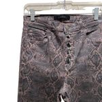J Brand Lillie Coated High Rise Skinny Jeans Snakeskin Size 27 Photo 6
