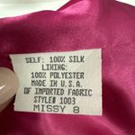Vtg PREPPY LADY Top And‎ Pants Suit TROUSERS BRIGHT PINK Silk Moire Missy Size 8 Photo 4