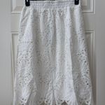 ANDIE NWT The Mona Skirt Size M White Eyelet Midi 100% Cotton Scalloped Hem Photo 0