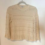 Madewell NWT  Scalloped-Trim Sweater Tee In Sand Size XS Photo 3