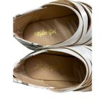 A Rider Girl Alana Snake Loafers Size 10 Vegan Fringe Pointed Toe Western Modern White Photo 3