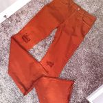 0² Denim Orange Distressed Flair bell bottoms  Photo 0