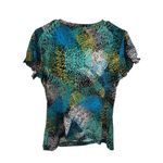 East 5th  Abstract Patterned Short Sleeve Stretchy Professional Blouse Photo 4