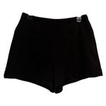 America Rag Black High Waist Dressy Shorts‎ Cuffed Hem Career Button Accent Size 8 Photo 0