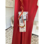 Anne Klein NWT  Sheath Dress Red Jeweled Neckline Fitted Summer Event Office Chic Photo 7