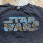 Star Wars  Silver Lettering Sweatshirt Terry M Gray Long Sleeve Pullover Photo 1