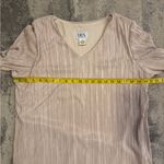 BFA Classic Cream/Light Pink Asymmetrical Dress Size 14P Photo 3