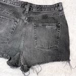 Topshop Women’s Washed Black Denim Jean Ripped Mom Shorts 8 Photo 4