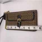 Coach  Brown Signature Canvas Wristlet Photo 8