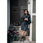 Angels Never Die Gray Crop Wool Blend Jacket Patchwork Beaded Detail Sz 1 Photo 9