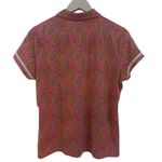 EP Pro Tour tech short sleeve golf quarter zip top paisley large collared colorf Pink Photo 2