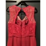 Azazie  Britney Bridesmaid formal long lace halter gown Dress in Burgundy sz A8 Photo 8