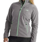 The North Face Gray Full Zip Apex Bionic Jacket Windproof Fleece Lined Womens M Photo 0