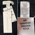 Treasure & Bond  Mixed Stitch Balloon Sleeve  Fringe Sweater Black Crew S NWT Photo 10