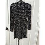 Madewell Black Dot Silk Shirt Dress Belted Long Sleeve Size Small Photo 4
