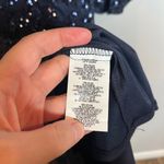 Betsy and Adam  Women's Off Shoulder Sequin Dress in Navy Blue Photo 5