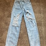 High Waist Ripped Jeans High Rise Loose Pants Mom Jeans Boyfriend Jeans Track Pants Cargo Pants Blue Photo 11