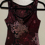 A Byer A. Byer Floral Sequin Scoop Neck Tank Top | Shirt Photo 0