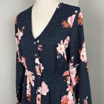 FRNCH Paris Womn's Maxi Dress Blue Floral Button V Photo 1