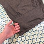 Athleta  Heathered Charcoal 3/4 Sleeve Cinched Waist Top with Pockets XXS Photo 2