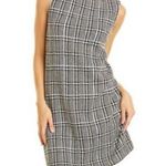 St. John Prince Of Wales Black White Houndstooth Wool Shift Dress US 8 $995 Photo 0