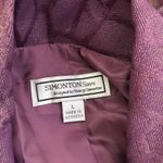 Simonton Says Purple Gold Metallic Button Front Blazer Jacket Size L Statement Size L Photo 2