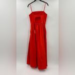 Madewell  Poplin Seamed Maxi Dress Fiery Orange Photo 3