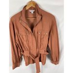 Nine West Cargo Zip Up Jacket in Cinnamon Orange Size medium Photo 1