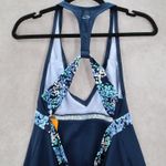 Champion Blue Dot Racerback Padded Halter Fade Resistant Tankini Top L Large Photo 3