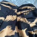 VERO MODA Tan and Black Abstract Print High-Neck Blouse Photo 5