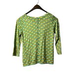 Talbots  Women's Aqua Pear Novelty‎ Print Scoop Neck Sweater Size 1X-Lightweight Photo 1