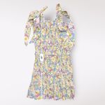 Aura Floral Print smocked body ruffled boho babydoll sundress Size S Photo 3