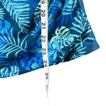 Aqua Eve Tankini Top Women L Blue Tropical Leaves Ruched Tummy Control Beach Size L Photo 9