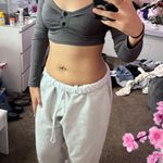 SheIn Long Sleeve Crop Top Grey Photo 0