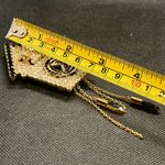 Bauer RARE DOROTHY  GOLD BLACK CRYSTAL CUCKOO CLOCK 4.25” BROOCH PIN NWT VINTAGE  Photo 7