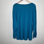 Torrid  Blue Lace-Up V-Neck Waffle Knit Long Sleeve Top Size 4X Photo 8