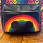 Lounge Fly RARE  Disney Rainbow Mickey Mini Backpack Pride Love Photo 6