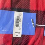 NWT 2 piece set black red Buffalo plaid fleece pants fuzzy socks Size L Photo 4