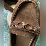 Coach  Fortunata brown suede signature logo loafers, size 7.5M Photo 2
