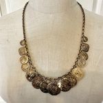 Gold tone coin necklace Photo 0