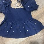 Hillhouse Home Jewel Jammie Top size L Blue Size L Photo 2