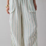 Urban Outfitters  Pastel Striped Wide-Leg Pants Photo 0
