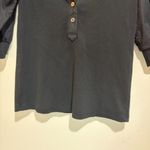 Veronica Beard  Coralee Puff Sleeve Ribbed Top Blouse Black Photo 4