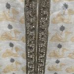 Koch Camel Print Sleeveless Embellished V-Neck Linen Dress Women’s Size Medium Photo 5