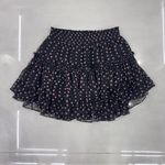 MISA Los Angeles tiered Willa Skirt Dainty Rosette Floral Black Photo 3