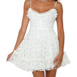Hello Molly  United Hearts Mini Dress in White, Size US 2 Photo 0