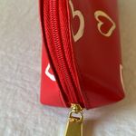 Kate Spade : Red Heart-Print Brushtone Pencil holder/Makeup holder- Gold Tone Photo 3