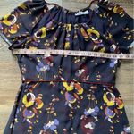 Line and Dot  Faye Dark Purple Floral Short Sleeve Dress XS Photo 5